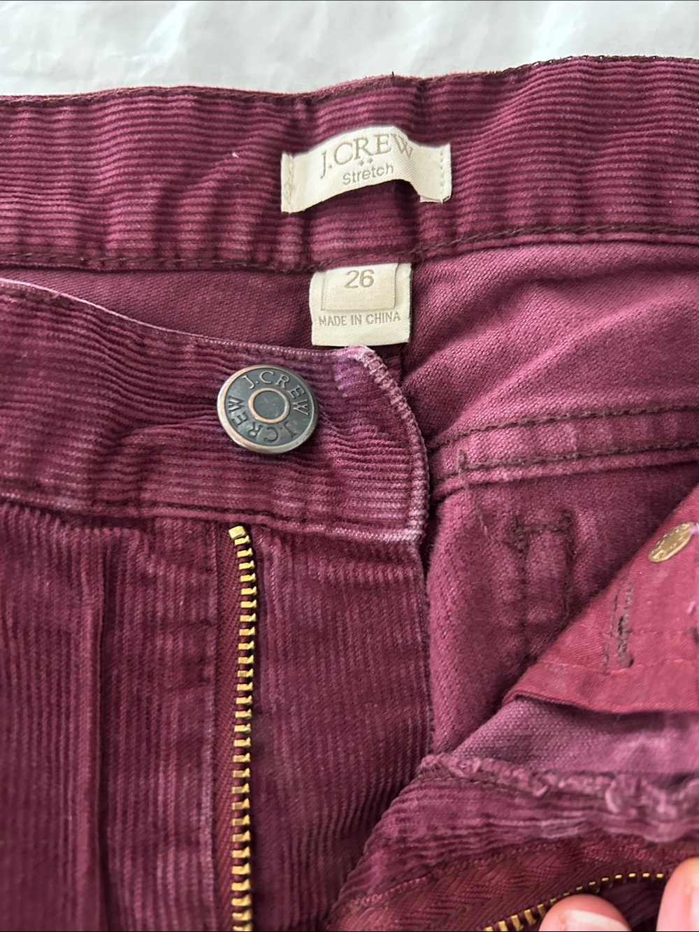 J. Crew Straight-Leg Corduroy Pants in Wine - Picture 2 of 3